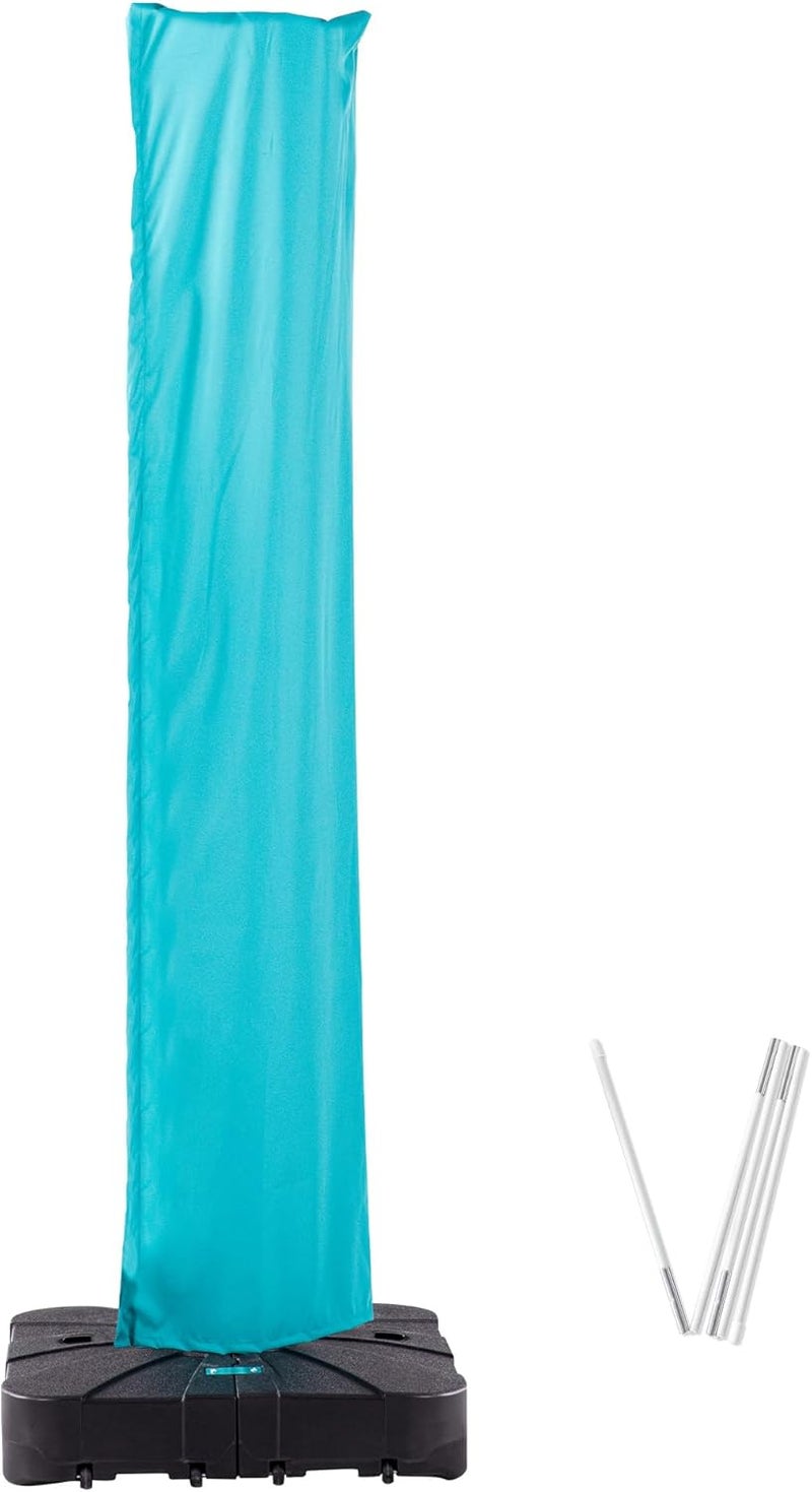 Ombrellon Patio Umbrella Cover Waterproof UV Resistant Outdoor Cantilever Umbrella Covers with Zipper and Rod, Turquoise - Image 1